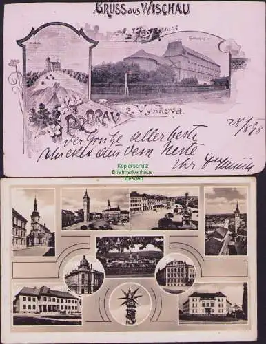 158991 AK Wischau Vyskov 1898 Schloss Fotokarte