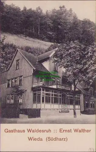 159015 AK Wieda (Südharz) 1913 Ausspann Gasthaus Waldesruh Ernst Walther