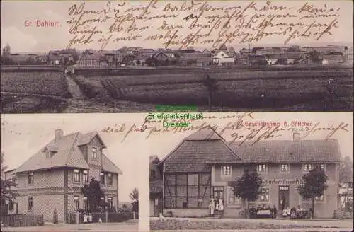 159055 Ansichtskarte Groß Dahlum Geschäftshaus H. Böttcher 1910