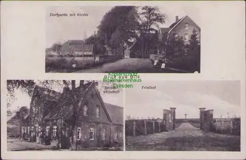159042 AK Gruß aus Bilk 1938 Dorfpartie mit Kirche Schankwirtschaft