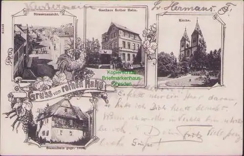 159044 AK Gasthaus Rother Hahn 1904 Arenberg bei Ehrenbreitenstein