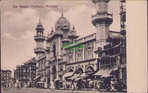 160075 Ansichtskarte The Masjid Pydhoni Bombay Indien 1923