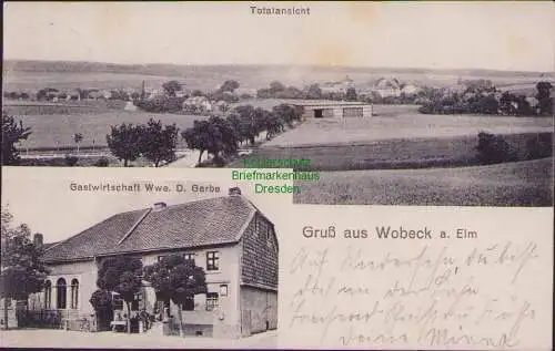 159068 AK Wobeck a. Elm Söllingen Gastwirtschaft Wwe. D. Garbe 1914