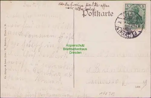 158929 AK Thale a. Harz 1913 Kache's Conditorei und Cafe Logierhaus