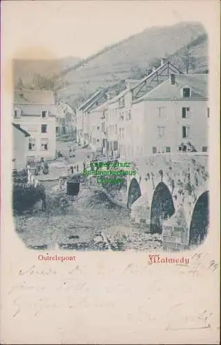158993 Ansichtskarte Malmedy 1899 Outrelepont