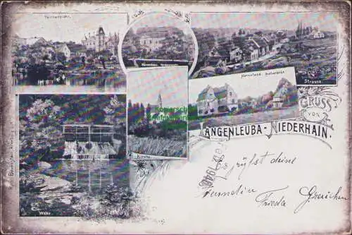 159014 Ansichtskarte Langenleuba-Niederhain Thür. um 1910 6 verschiedene Ansichten