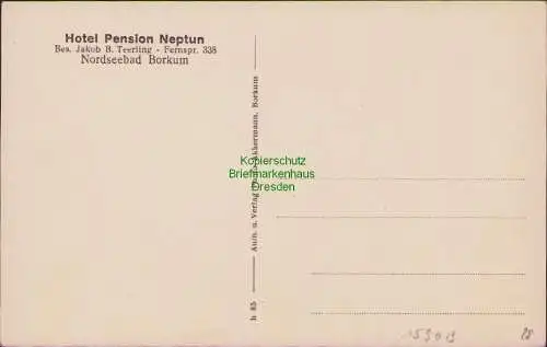 159013 AK Nordseebad Borkum Hotel Pension Neptun um 1910