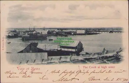 159003 AK Mosambik 1899 View of Beira The Creek at high water Deutschland Suez