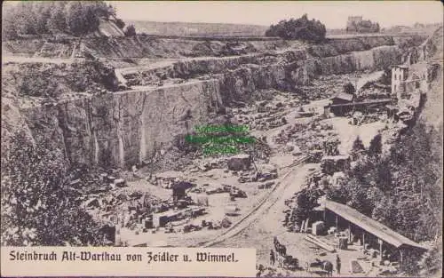 159020 AK Steinbruch Alt-Warthau von Zeidler u. Wimmel um 1910 Schlesien