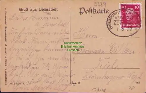159048 AK Beierstedt 1929 gedruckt 1919 Hof Olfe Gastwirtschaft Gerloff