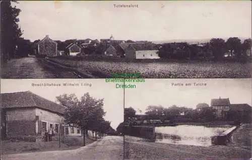 159052 Ansichtskarte Gevensleben 1905 Geschäftshaus Wilhelm Iiling Partie am Teiche