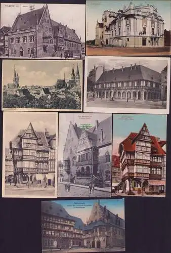 160062 8 Ansichtskarte Halberstadt 1905 - 1917 Rathaus Detail Stelzfuß Rathaus v Fischmarkt