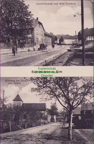159070 Ansichtskarte Sambleben a. Elm Schöppenstedt Gastwirtschaft von Willi Borchers 1929