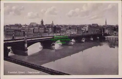 160037 Ansichtskarte Frankfurt (Oder) Oderbrücke 1936