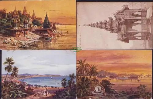160077 4 Ansichtskarte BURMESE KIOSK British Empire Exhibition 1924 Benares am Ganges