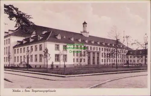 160001 AK Köslin in Pom. Regierungsgebäude 1942 Koszalin