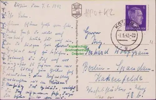 160001 AK Köslin in Pom. Regierungsgebäude 1942 Koszalin