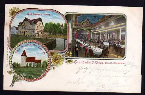 76241 Ansichtskarte Thekla Leipzig Gasthof 1906 Mockau