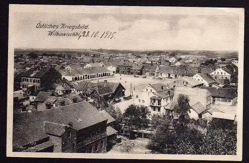 69820 Ansichtskarte Wilkowischki Vilkaviskis 1915 Markt Kriegsbild