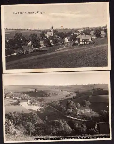 52396 2 Ansichtskarte Hermsdorf Erzgebirge 1930 1935