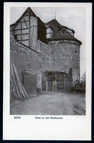 44066 AK Gera Turm an der Stadtmauer Bund Heimatschutz um 1910