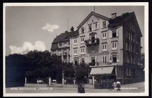 41722 Ansichtskarte Lindau i.B. Hotel Reutemann Hotel Seegarten