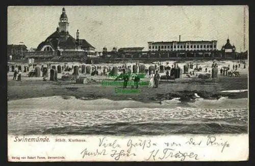 143702 AK Swinemünde Städt. Kurhaus 1903