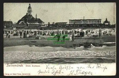 143702 Ansichtskarte Swinemünde Städt. Kurhaus 1903