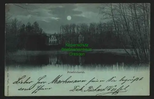 143744 Ansichtskarte Friedrichsruh 1898 Mondscheinkarte