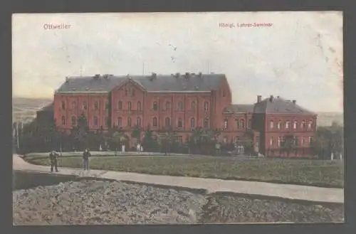 141738 Ansichtskarte Ottweiler Königl. Lehrer Seminar 1912