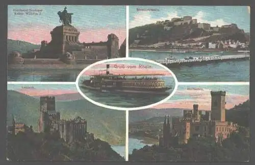 141740 Ansichtskarte Coblenz Koblenz 1914 Zensur Oberstein geprüft und zu befördern
