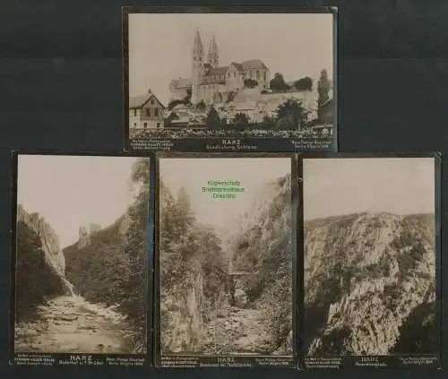 139412 4 Fotokarte Harz Quedlinburg Bodetal 7 Brüder Bodekessel Teufelsbrücke