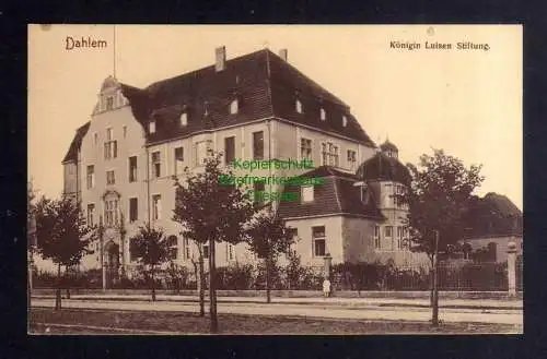 132361 Ansichtskarte Berlin Dahlem Königin Luisen Stiftung um 1915