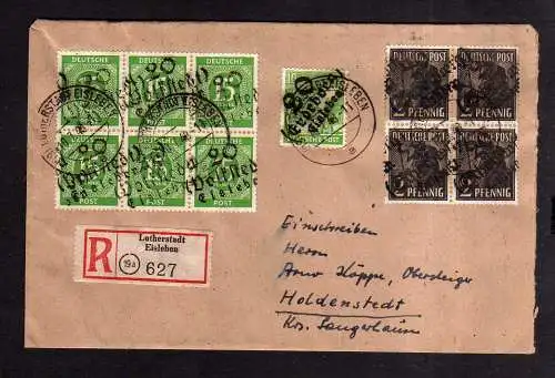 h1868 Handstempel Bezirk 20 Schochwitz Volkstedt 6x Ziffer 15 II Erdeborn 10.7.4