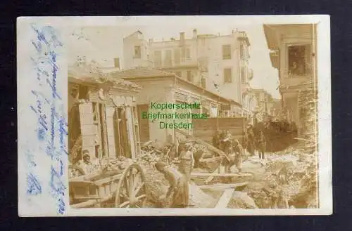 127822 Ansichtskarte Türkei Zerstörungen 1903 Sprengung Erdbeben ???