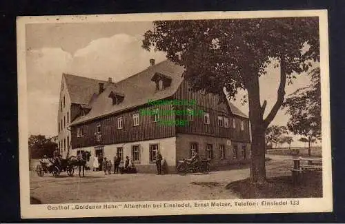 127873 Ansichtskarte Altenhain bei Einsiedel Gasthof Goldener Hahn 1925