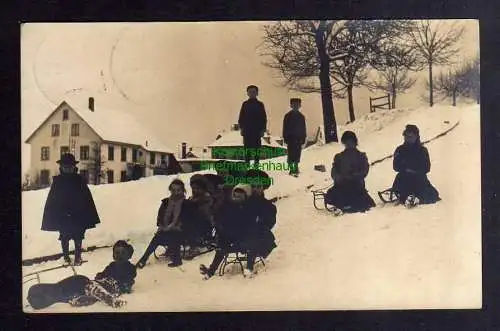 127966 AK Coesfeld Westf. Dezember 1922 Fotokarte Winter Schnee Schlitten Kinder