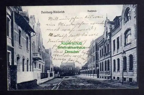 125441 Ansichtskarte Duisburg Meiderich, Realschule, 1910