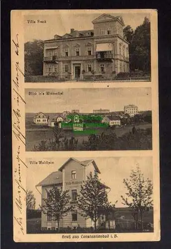 125641 Ansichtskarte Constantinsbad Konstantinovy Lázn? Villa Frank um 1915 Waldheim