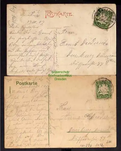 121896 2 AK Nürnberg Dutzendteich 1909 Königliche Bank