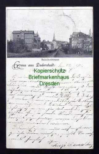 121432 AK Duderstadt Bahnhofstrasse 1899