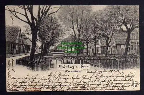 121761 Ansichtskarte Rotenburg i. Hann. Wasserstrasse 1903