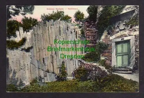 119560 AK Schloss Stolpen Basaltwand 1907