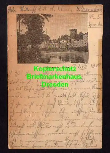 119347 AK Berlin 1900 Der Juliusturm in Spandau Nebenstempel Gr. Lichterfelde