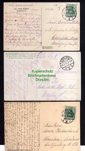 119524 3 AK Görlitz Stadthalle Konzertgarten 1911 Weinberghaus 1917 St. Jakobusk