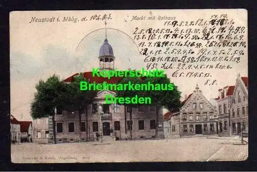 118832 AK Neustadt Mecklenburg Markt Rathaus 1903