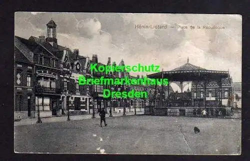 118823 Ansichtskarte Hénin-Liétard Beaumont 1916 Place de la Republique