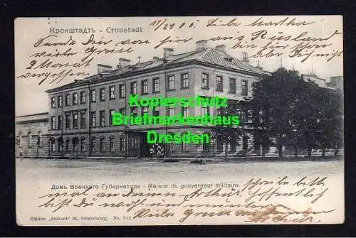 114246 AK Cronstadt 1905 Maison du gouveneur militaire Haus d Militärgouverneurs
