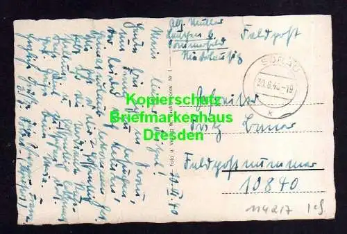 114217 AK Sorau Zary Schlesien 1940 die drei Getreuen Kirchen Feldpost