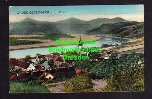 114266 Ansichtskarte Groß Czernosek a. d. Elbe um 1920